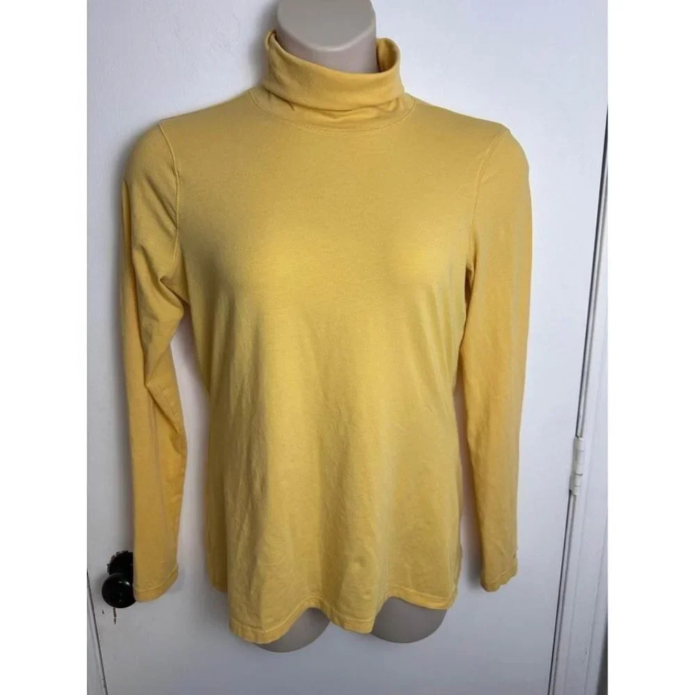 yellow long sleeve turtle neck size large #0955